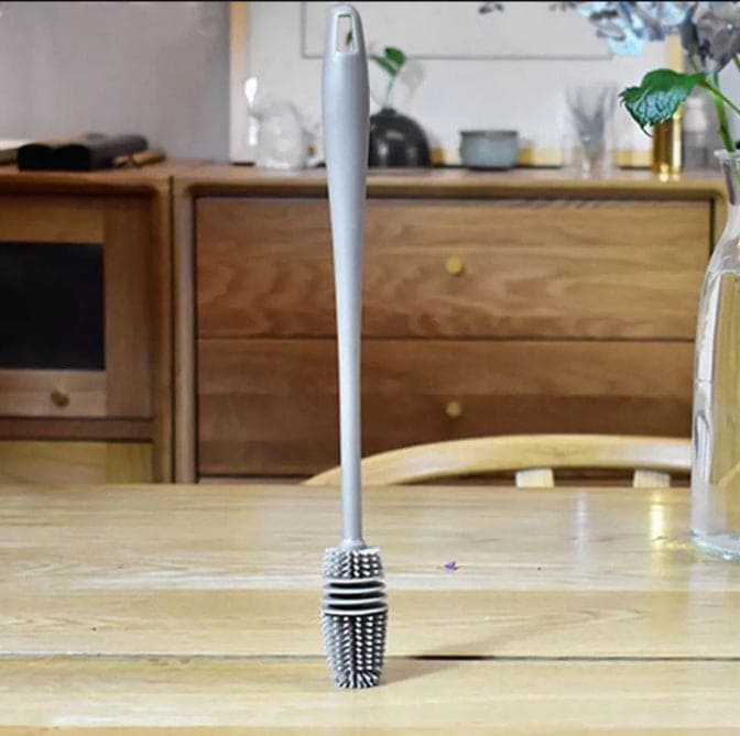 Bottle Cleaning Brush, Rubber TPR Bristles Long Handle Cleaning Brush, Milk Bottle Cleaning Brush, Bendable Toilet Brush For Bathroom, Deep-Cleaning Toilet Bowl Brush