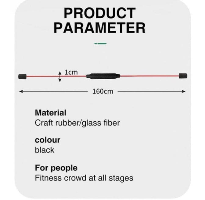 Elastic Fitness Stick, Detachable Total Body Exercise Bar, Training Muscle Detachable Design Fitness Equipment, Fat Burning Fitness Bar, Strength Training Bar