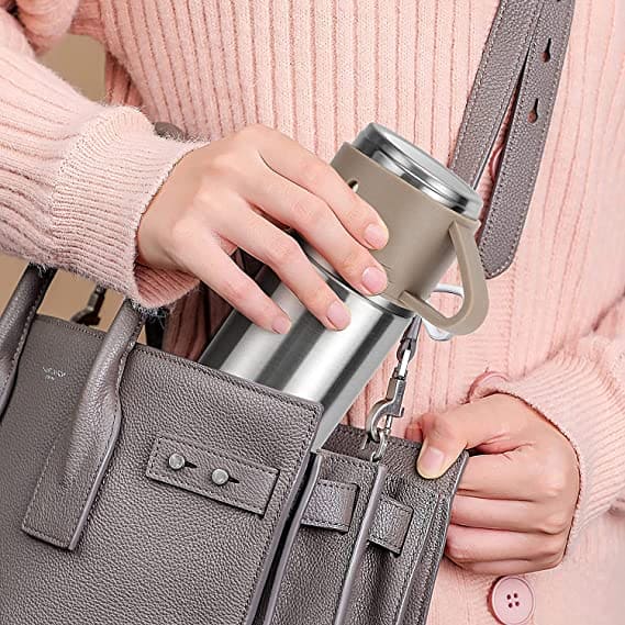 Vacuum Flask Mug Set, Stainless Steel Vacuum Flask Tumbler For Coffee Hot Water, Business Thermoses Mug, Double Layer Vacuum Insulated Flask Tumbler, Thermal Water Bottle, Leaf Proof Travel Mug, Trip Water Bottle For Car, 500Ml Bullet Thermos Bottle