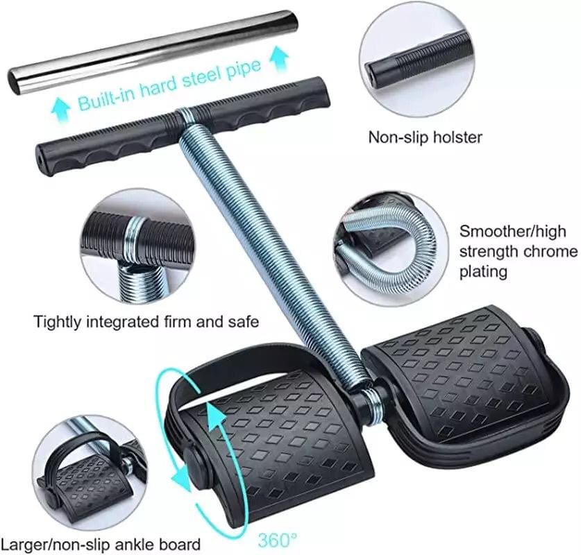 Body Shaping Tool, Sit Up Pull Spring Tension Bodybuilding Fitness Equipment, Elastic Foot Pedal Abdomen Leg Exerciser