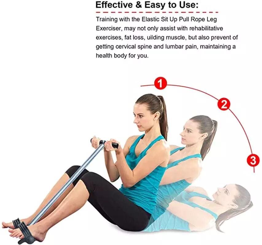 Body Shaping Tool, Sit Up Pull Spring Tension Bodybuilding Fitness Equipment, Elastic Foot Pedal Abdomen Leg Exerciser