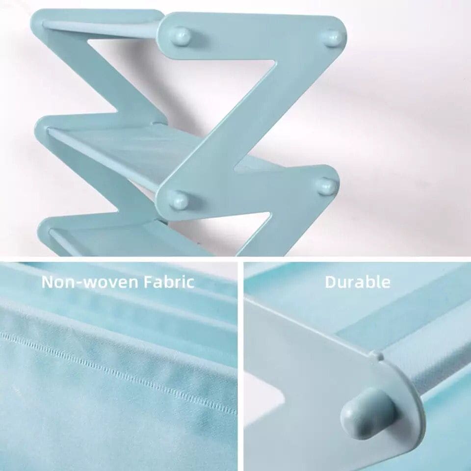 Expandable Z-shaped Shoe Rack, Shoe Shelf Storage Organizer, Simple Assembled Stainless Steel Storage Shelf for Shoes Book, Z Shape Shoe Stand Rack