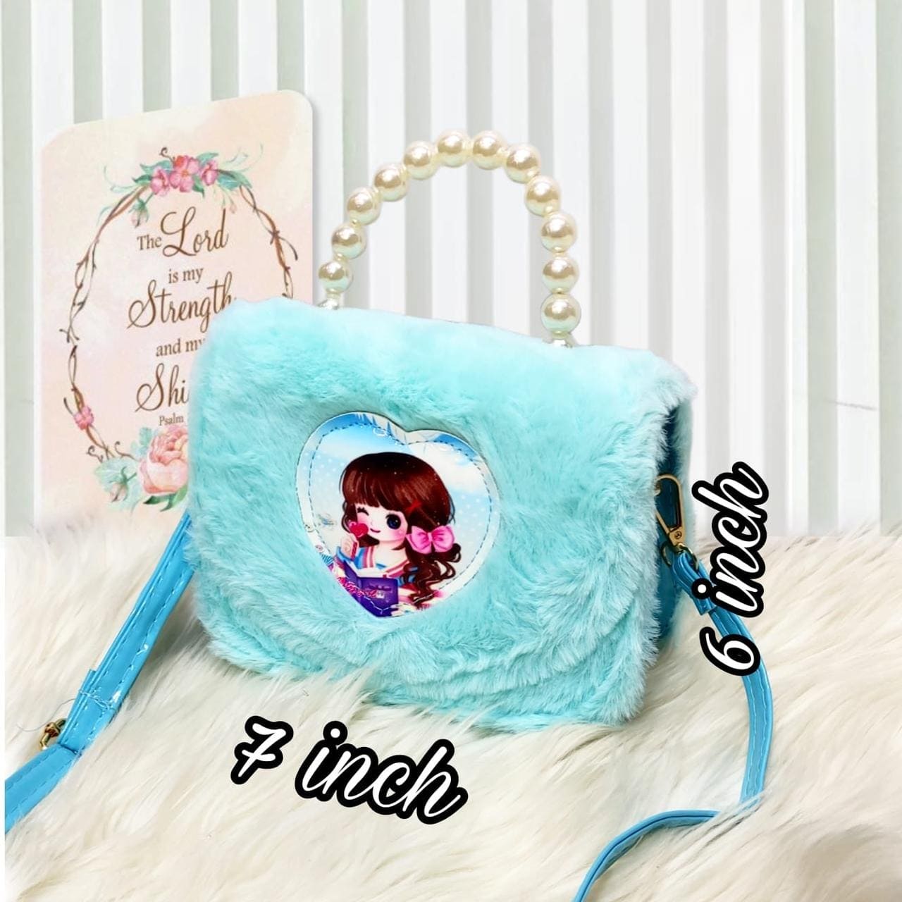 Fur Stuff Cross Body Bag, Princess Shoulder Bag, Girls Fashion Backpack Shopping Handbag