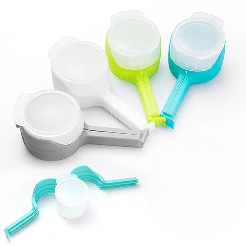 Snack Sealing Clip, Seal Pour Food Storage Bag Cap Clip, Food Sealer Clamp, Round Mouth Effect Clip Kitchen Tool, Multifunction Seal Pour Food Storage Bag Clips, Moisture Sealing Snack Storage Container Clips, Home Food Close Clip Seal