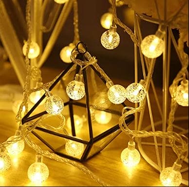 20 Pcs Bubble Ball Led String Lights, Starry Bubble Curtain Lights, Garden Home Indoor Outdoor Party Decorations Lights