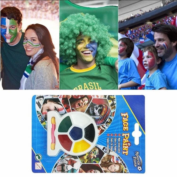 Amazing Face Paint Body Art Color Makeup Paint, Football Professional Makeup Kit, Drawings Pigment Flash Shine Color Fancy Paint, Halloween Carnival Makeup Paint