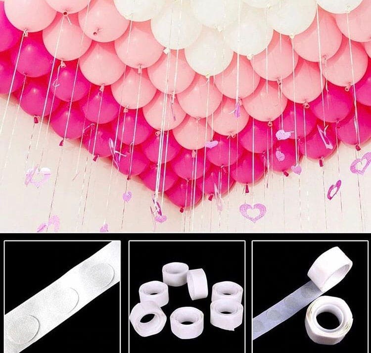 100pcs Balloons Glue Tape, Double Sided Fix Gum Air Balls, Glue Point –  Yahan Sab Behtar Hai!