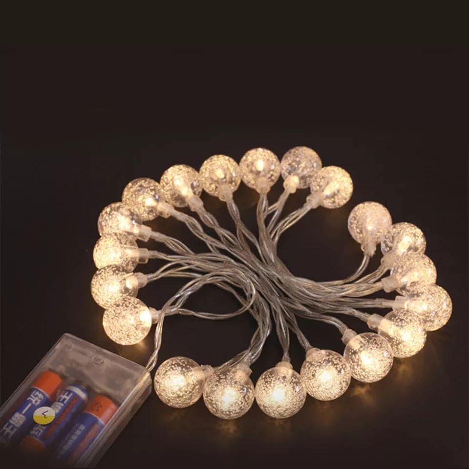 20 Pcs Bubble Ball Led String Lights, Starry Bubble Curtain Lights, Garden Home Indoor Outdoor Party Decorations Lights