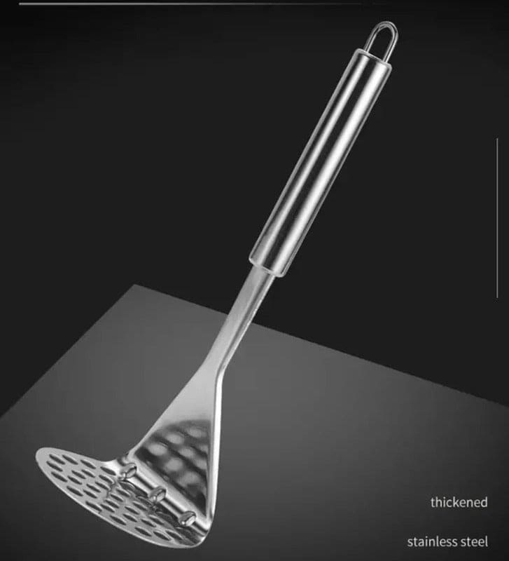Hand Held Potato Masher, Pressed Potato Crusher, Potatoes Mud Pusher, Stainless Steel Smooth Musher, Kitchen Cooking Gadget, Stainless Steel Press Mashed Potato Tool