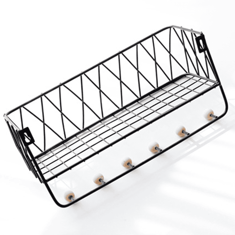 Criss Cross Wall Shelf, Creative Home Wall Hook, Iron Grid Wall-mounted Storage Rack, Home Ornaments Display Holder, Simple Nordic Wrought, Decoration Housekeeper, Living Room Kitchen Wall Storage Organizer