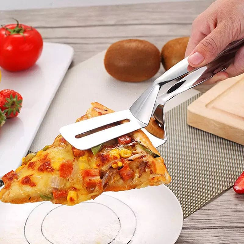 Stainless Steel Steak Clamp, Multi-Functional Food Clip Anti-Scald Bread Clip, Multifunctional Cooking Tong Double Sided Spatula