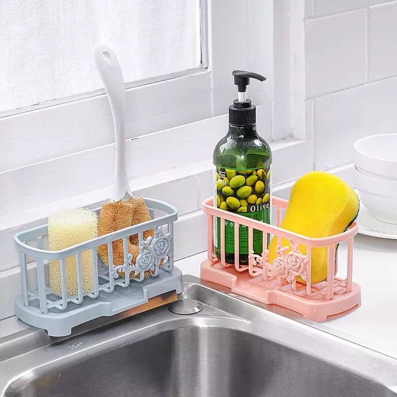 Flower Drain Rack, Kitchen Bathroom Sink Organizer, Caddy Cloths