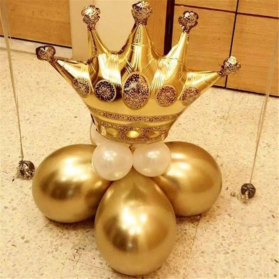 Crown Foil Balloon, Foil Balloon For Birthday Celebrations, Crown Party Balloon, Crown Foil Balloons For DIY First Birthday Party Arrangement Balloon Home Decor