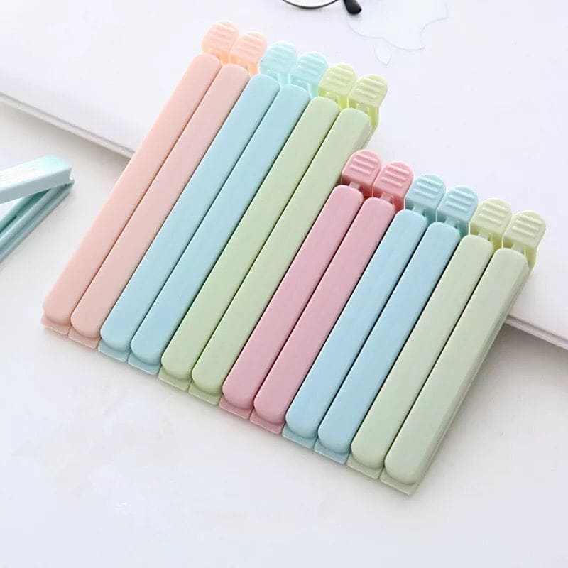 Set of 5 Pack Bag Clips, Food Snack Sealing Clip, Clamp Food Close Clip Seal Kitchen Tool, Freezer & Fridge Bag Sealing Clips, Kitchen Food Bag Clips