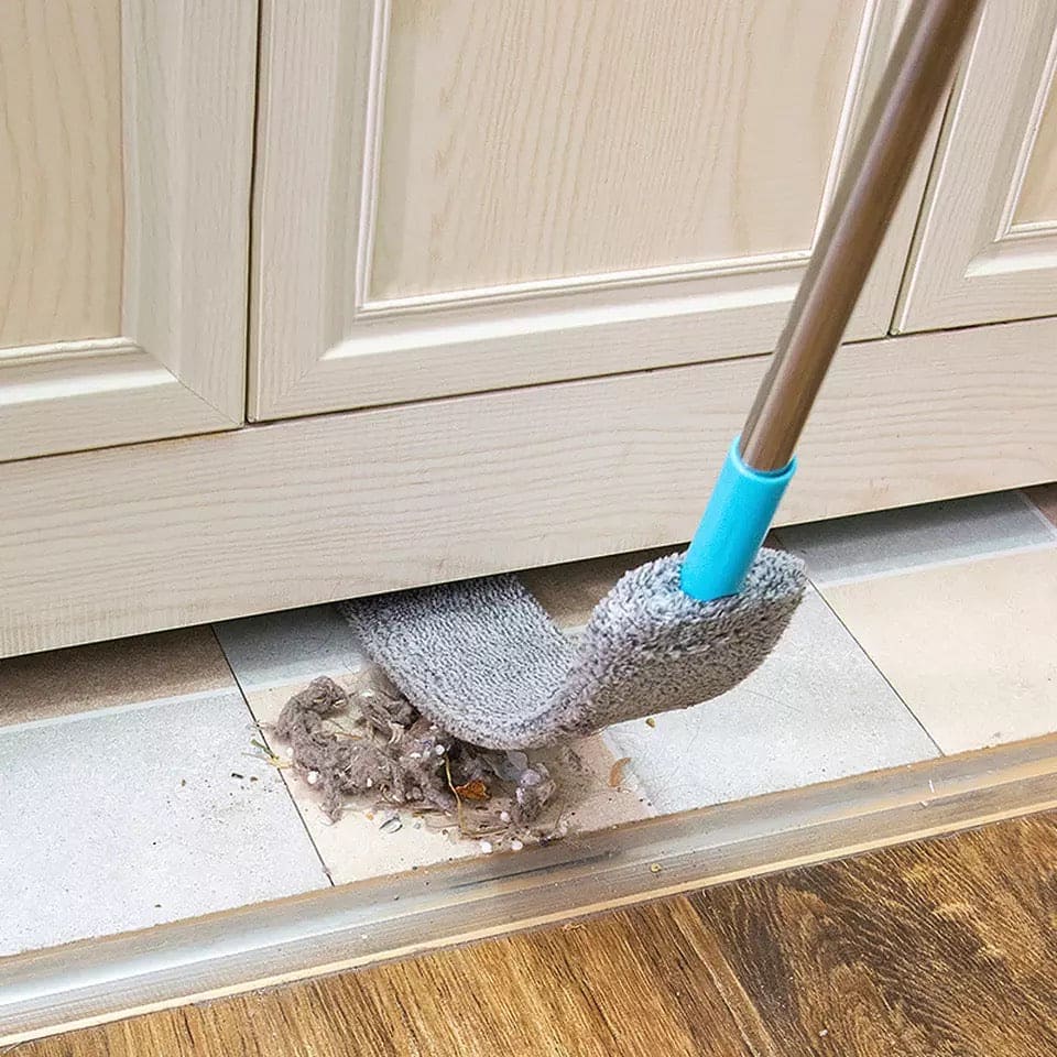 Long Handle Cleaning Duster, Bedside Dust Brush Long Handle Mop Household Bed Bottom Gap Clean Fur Hair Sweeping Dusty Microfiber Duster