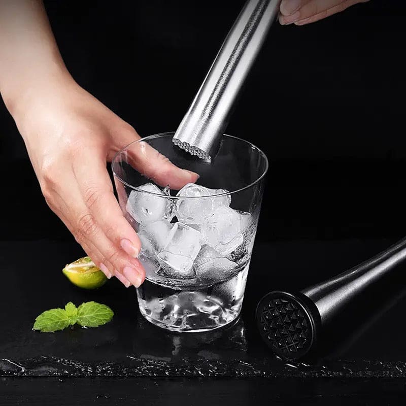 Stainless Steel Muddler, Ice Crusher Bar, Stainless Steel Cocktail Muddler Mixer, Steel Wine Mixing Stick, Cocktail Shaker Boston Bar, Home Bar Bartender Tool