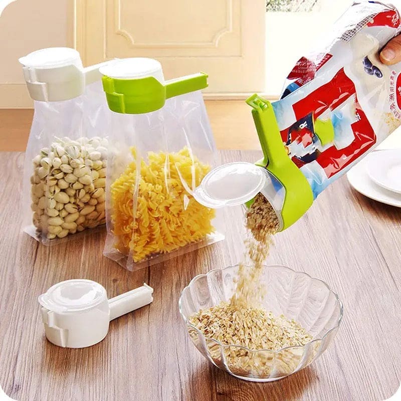 Snack Sealing Clip, Seal Pour Food Storage Bag Cap Clip, Food Sealer Clamp, Round Mouth Effect Clip Kitchen Tool, Multifunction Seal Pour Food Storage Bag Clips, Moisture Sealing Snack Storage Container Clips, Home Food Close Clip Seal