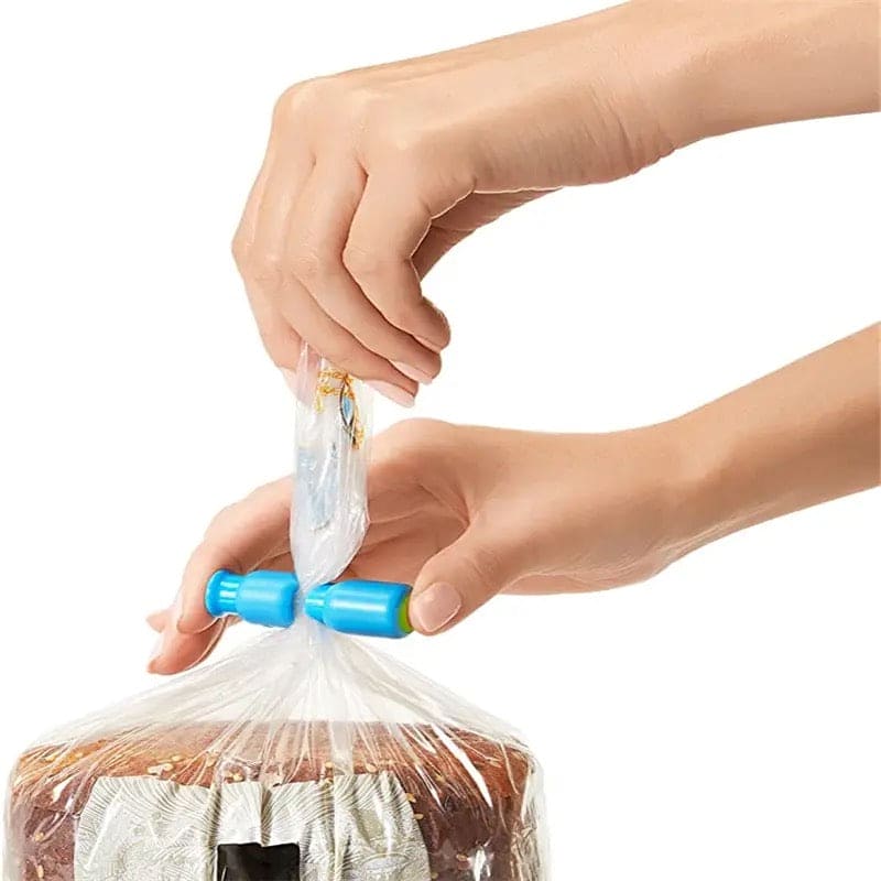 Set Of 4 Chip Sealing Clip, Multipurpose Bread Sealer, Press Spring Seal Clips, Food Bag Lock Button, Food Preservation Sealing Clips, Sealer Clamp Sealing Bag Clips, Kitchen Clips Freezer Bag Clips, Locking Type Bag Clip