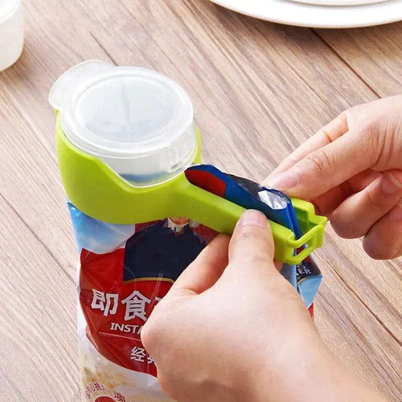 Snack Sealing Clip, Seal Pour Food Storage Bag Cap Clip, Food Sealer Clamp, Round Mouth Effect Clip Kitchen Tool, Multifunction Seal Pour Food Storage Bag Clips, Moisture Sealing Snack Storage Container Clips, Home Food Close Clip Seal