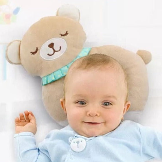 Lovely Cartoon Baby Shaping Pillow, Soft Breathable Infant Toddler Headrest Baby Pillows, Cartoon Anti-fall Toddler Cushion Travel Pillow, Baby Memory Foam Pillow With Hole, New Born Baby Comfy Sleep Pillow