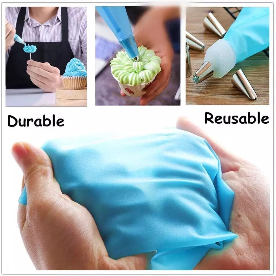 Cake Decoration Tool, Piping Bag with Stainless Steel Nozzles, Decorating Cake Nozzle