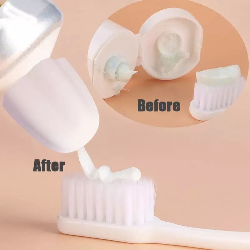Silicone Lazy Self-Closing Toothpaste Tube Squeezer, Self-Closing Toothpaste Caps, Silicone Manual Toothpaste Squeezer, Squeezing Toothpaste Device, Toothpaste Cap Self-Closing Edible