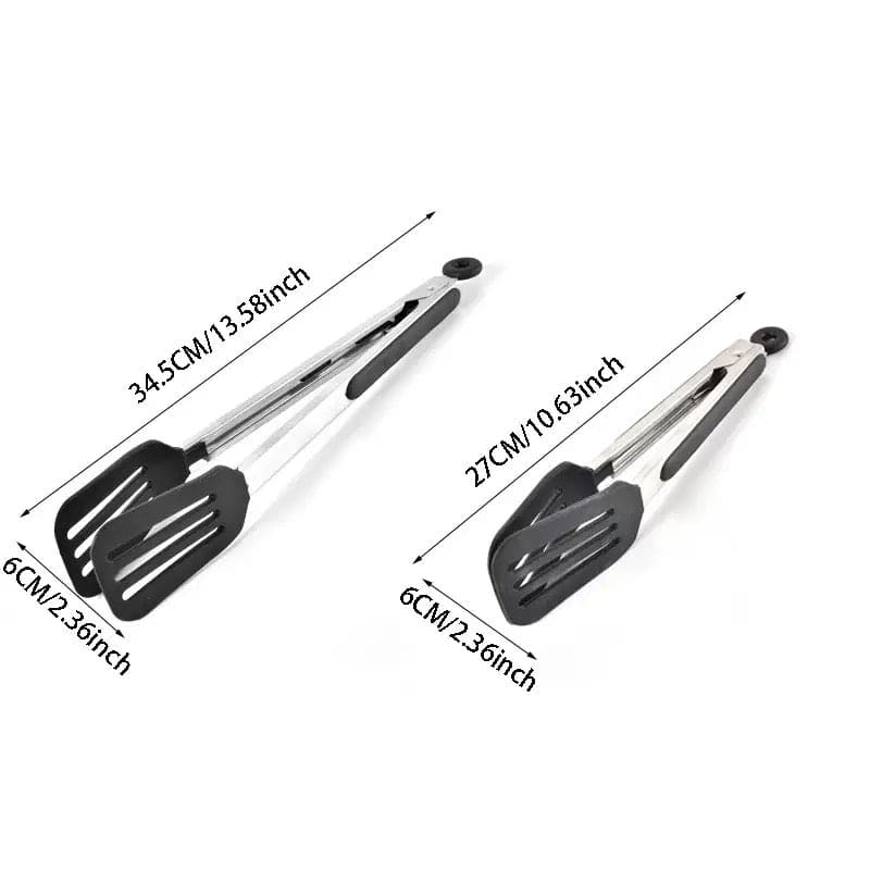 Silicone Non Stick Food Tong, Silicone Food Meat Salad Clamp, BBQ Bread Serving Cooking Clip, Foldable Barbecue Baking Tongs, Nylon Shank Dessert Tweezer Cooking Clamp, Heat-Resistant Bread Steak Serving Clips