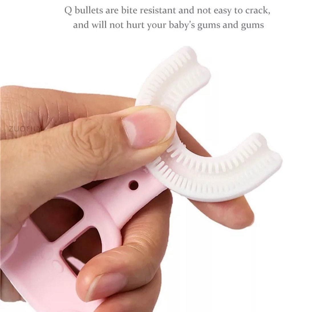 Lovely Taxi Shaped Children Whiting U-Type Toothbrush, 360˚ Degree Cleaning Labor-Saving Toothbrush