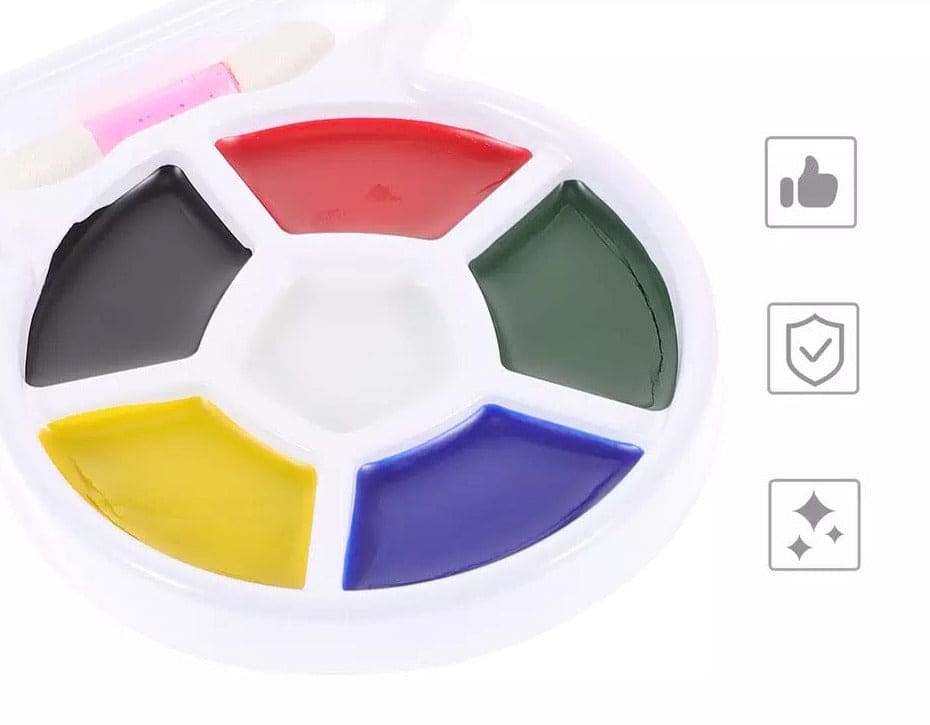 Amazing Face Paint Body Art Color Makeup Paint, Football Professional Makeup Kit, Drawings Pigment Flash Shine Color Fancy Paint, Halloween Carnival Makeup Paint