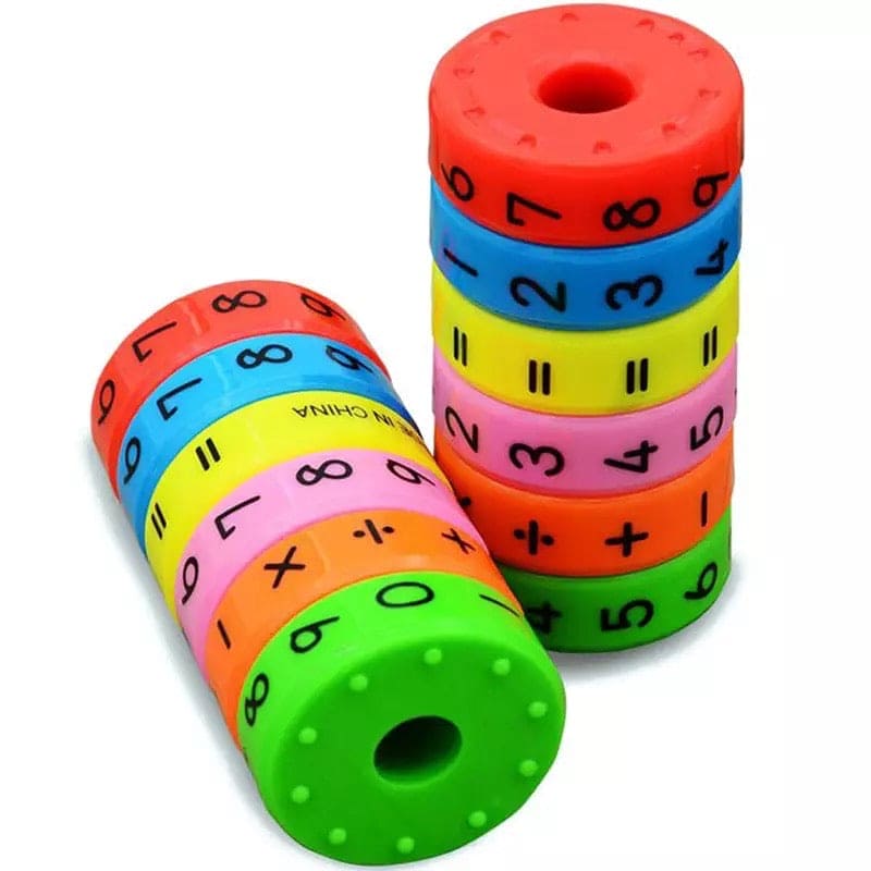 Magnetic Educational Plastic Toy For Children, 6 Pcs Magnetic Math Assembling Puzzle, Educational Block Calculate Game For Kids