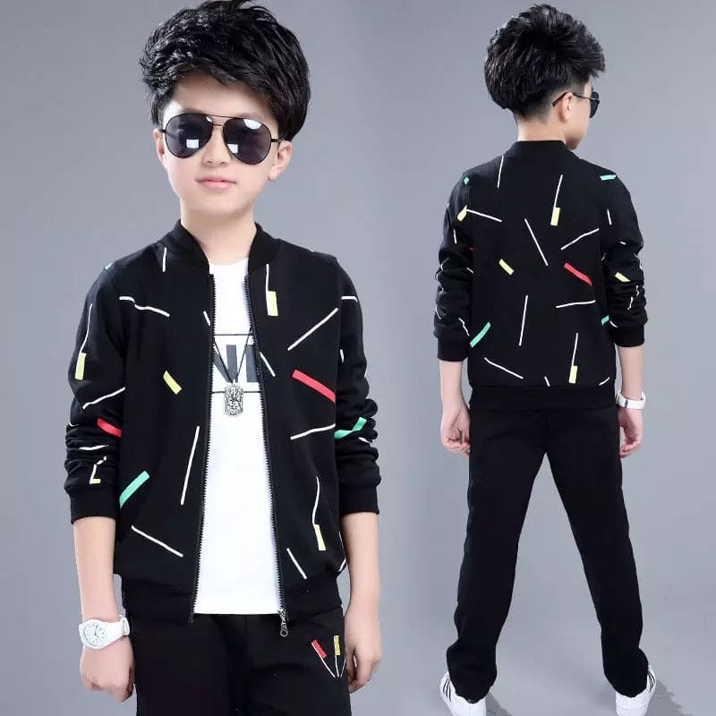 2 Pcs Spring Autumn Children Sport Suits Long Sleeve Boys, Clothing Boys Sports Sweatshirt, Kids Autumn Jacket + Pants
