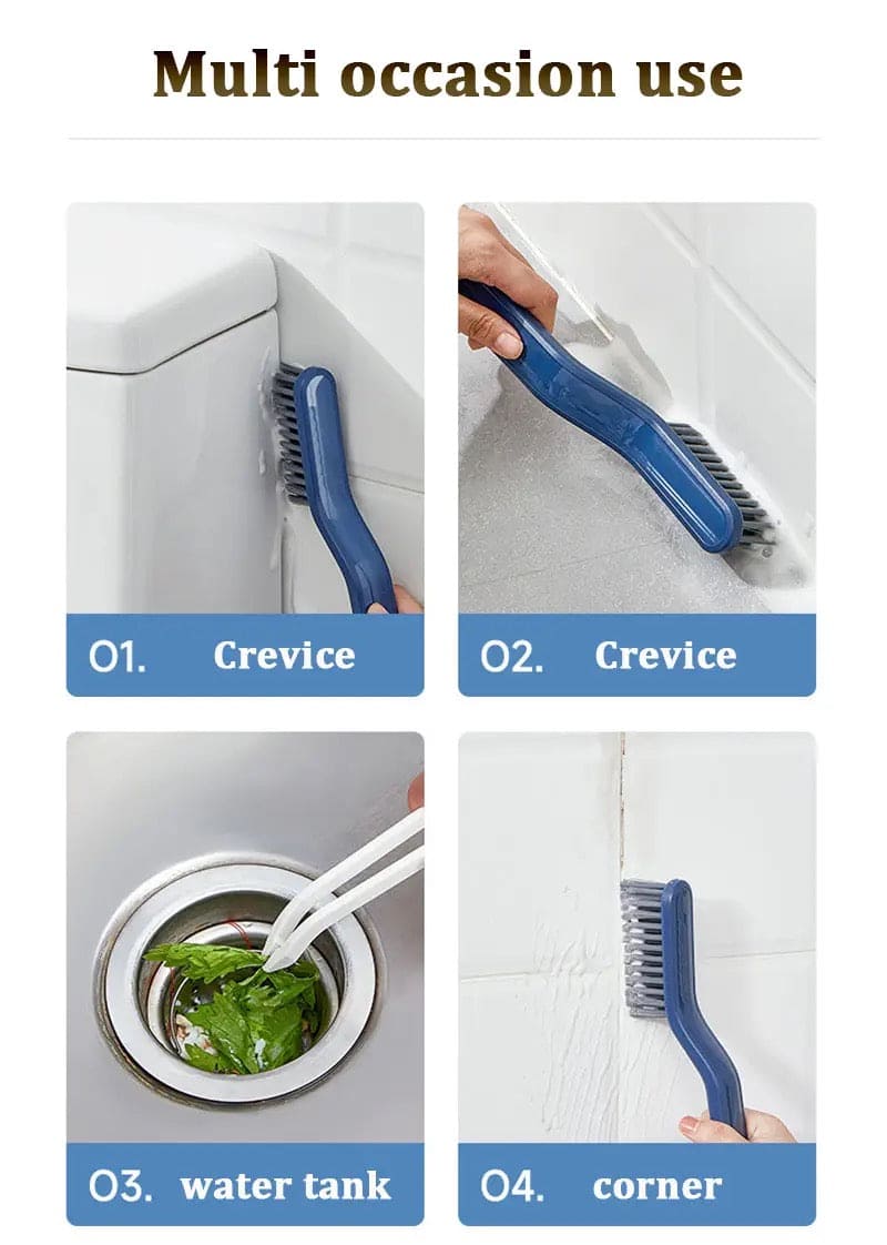 Multifunctional Bathroom Tile Brush, Floor Gab Cleaning Brush, 2-in-1 Multipurpose Brush, Convenient Corner Cleaning Tools, Kitchen Bathroom Cleaning Brush