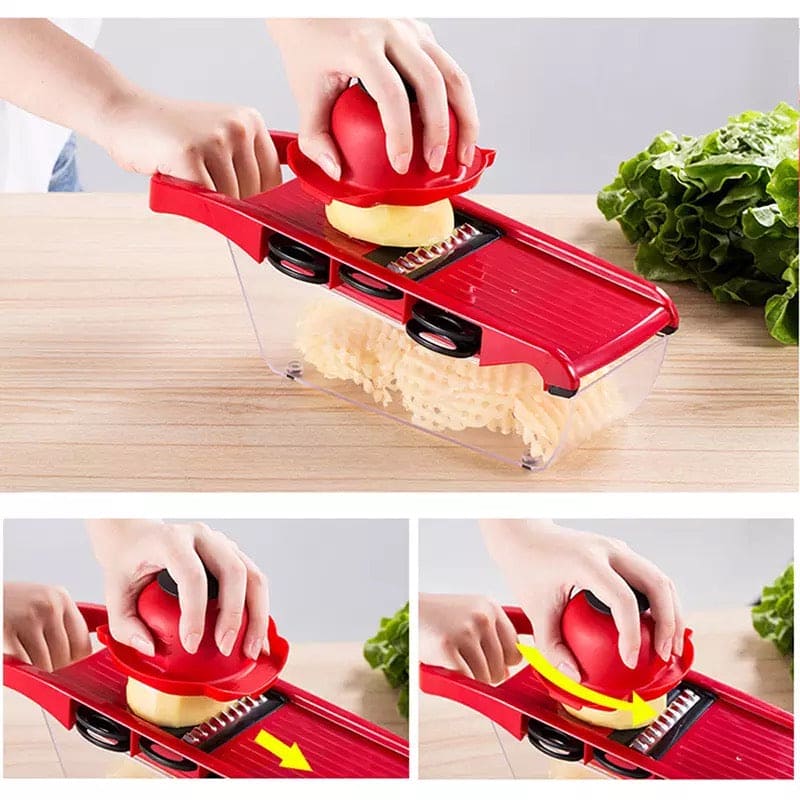 Creative 6 in 1 Vegetable Cutter, Multi Cutter Grater for Vegetables, Dicing Blades Slicer Shredder, Drain Grater Chopper Kitchen Accessories Tool, Mandolin Slicer Vegetable Grater