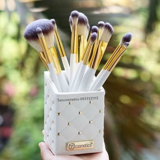 Luxury Leather Makeup Storage Holder, Cosmetic Cup Case Box for Makeup Brush, PU Leather Cosmetic Organizer