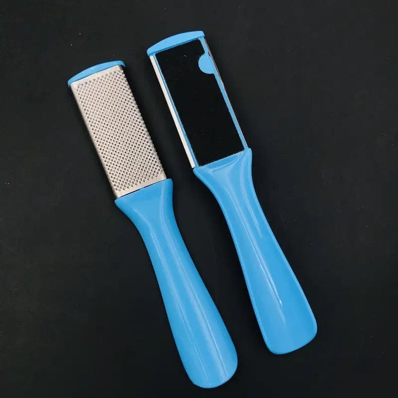 Double Sided Foot Filer, Professional Pedicure Foot Filer, Stainless Steel Foot Scrubber, Hard Skin Removers, Callus Dead Skin Remover, Anti-slip Plastic Handle Pedicure Tool, Stainless Steel Dead Skin Scrapper