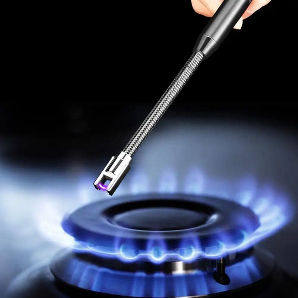 Electric Arc Lighter, Useful BBQ Flameless Plasma ignitor, Outdoor Kitchen Lighter, Portable Electronic Lighter, 360 Degree Rotation Lighter, Extended Stove Lighter, Electric Long Lighter, Plasma Grill Lighter, Long USB Rechargeable Arc Lighter