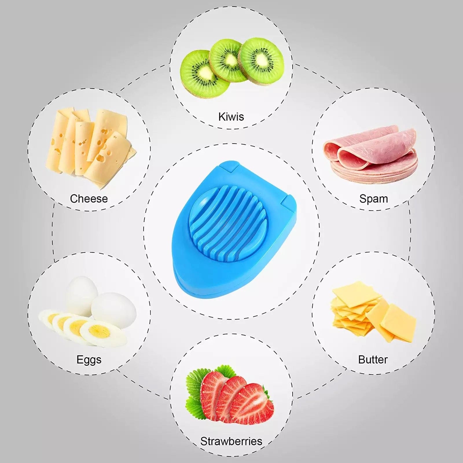 Multipurpose Egg Cutter, Slicer Egg Tool, Boiled Egg Slicer, Breakfast Cooking Chopper, Portable Stainless Steel Wires Egg Slicer, Soft Food Slicing Cutter
