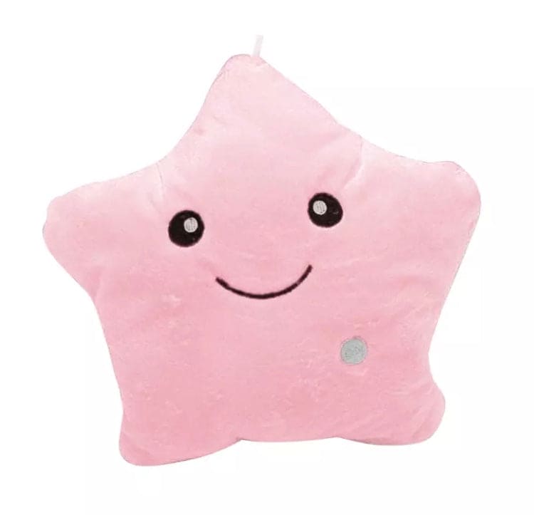 Creative 34cm Luminous Star Shaped Plush Pillow, Twinkle Star Light Up Plush Pillow