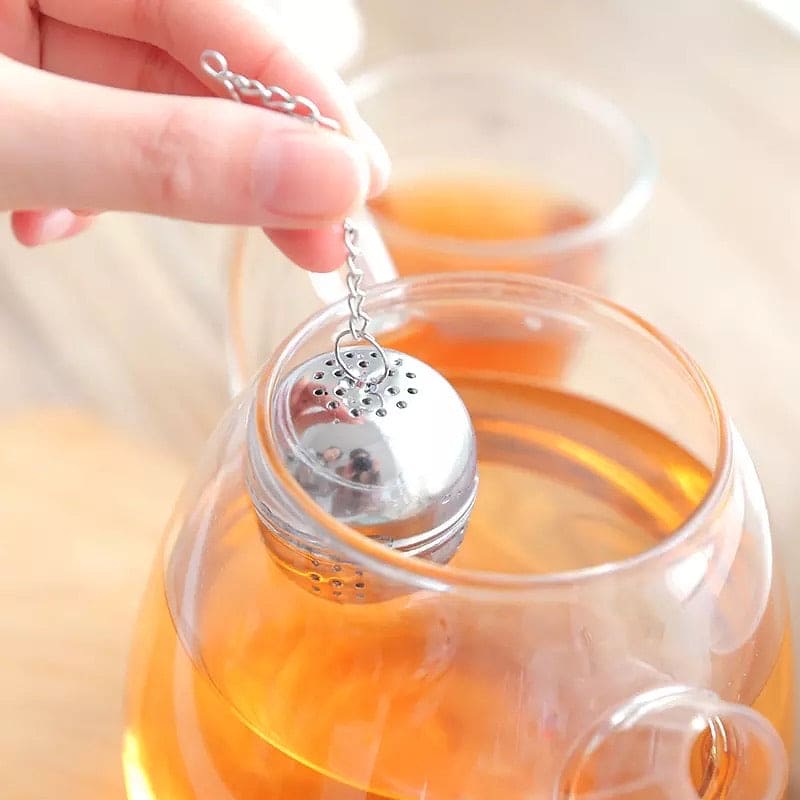 Stainless Steel Ball Filter Kitchen Gadget, Spice, Herb,Tea and Seasoning Filter Ball with Hanging Hook, Ball Tea Infuser Mesh Filter