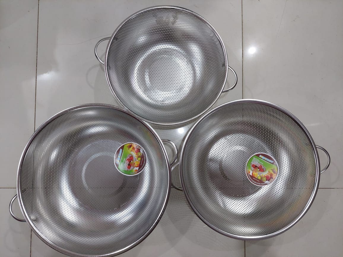 Stainless Steel Kitchen Fruit Vegetable Washing Basket, Steel Washing Filter Strainer, Micro Perforated Colander Draining, Handheld Spider Strainer