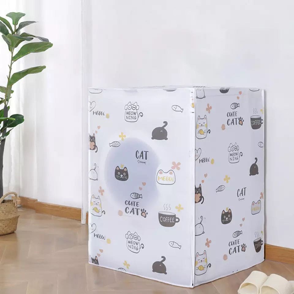 Front Loading Washing Machine Cover For Drum Washing Machine Waterproof Case, Zippered Dust Washing Machine Cover, Dust Protection Waterproof Case Cover, Printed Washing Machine, Washing Machine Protective Coat