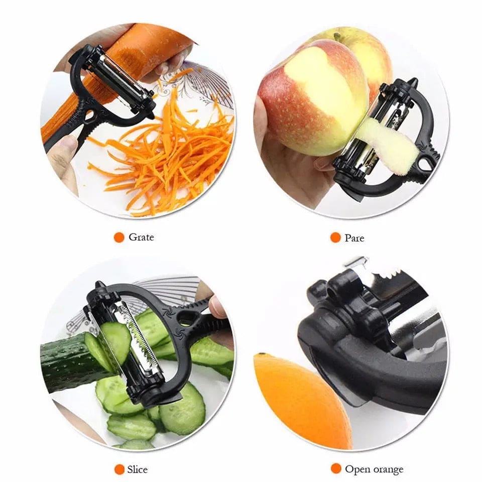 Simple Vegetable Peeler, Multifunctional Rotary Vegetable Peeler, Stainless Steel Rotary Grater, Cabbage Potato Slicer Fruit Knife Kitchen Gadget, Multi Purpose 360 Degree Rotary Kitchen Tool