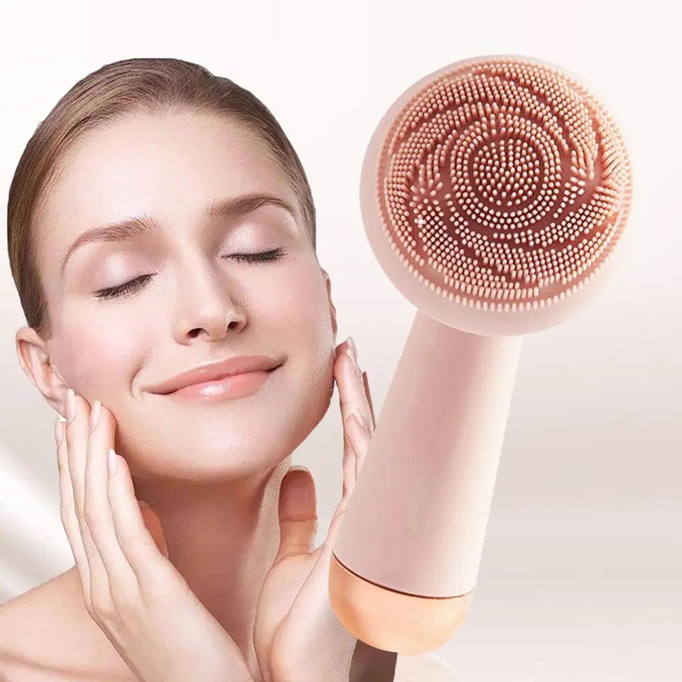 Electric Silicone Facial Brush Massager, USB Rechargeable Rose Electri eveen.pk Electric Silicone Facial Brush Massager, USB Rechargeable Rose Electri eveen.pk