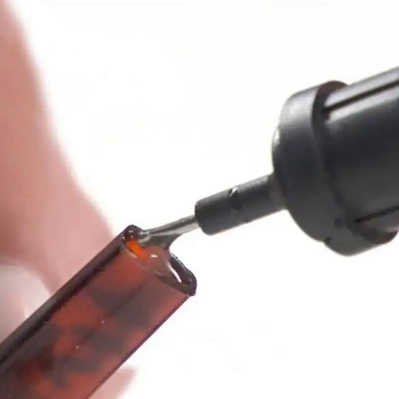 Quick Fix Liquid Glue Pen, UV Light Repair Tool, Plastic Liquid Welding Compound, Hand Held Glue Pen with LED Light, Portable Fiberglass Leather Applicator