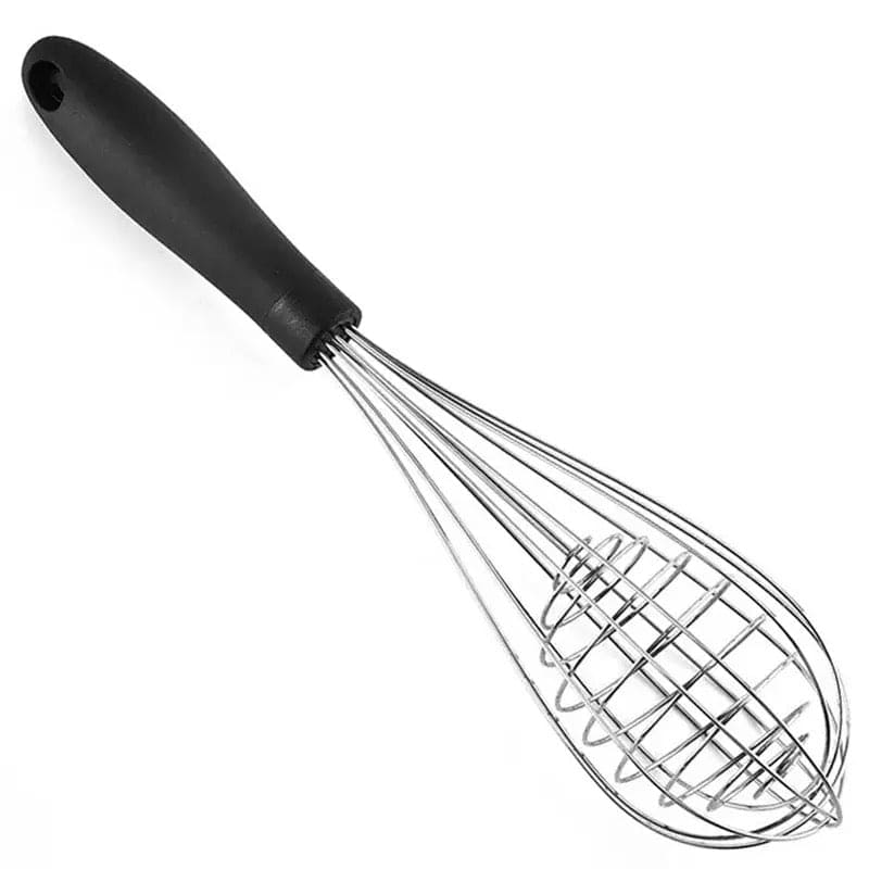 Balloon Wire Whisker, Stainless Steel Dual Wire Mixer, Kitchen Tool Cream Milk Egg Beater, Portable Handheld Egg Beater, Manual Whisk Dough Mixer Blender