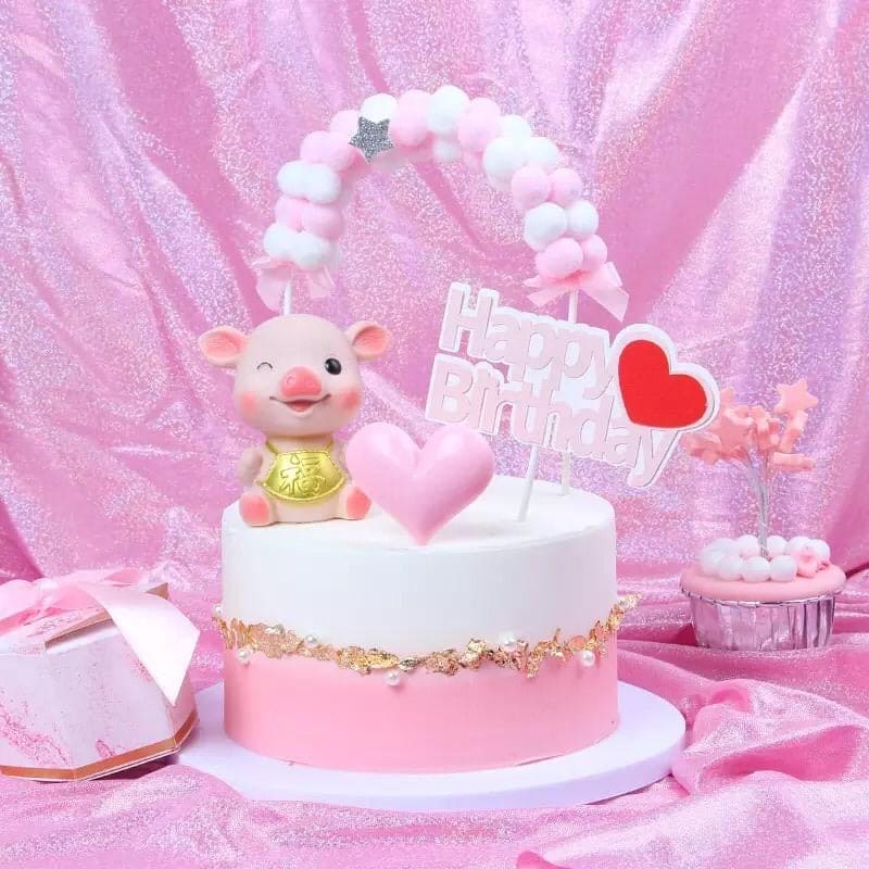 Pompom Ball Cake Topper