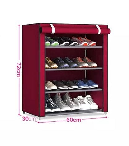 Oxford Layer Shoe Cabinet Shoe Rack, Home Dorm Storage Closet, Dustproof Shoes Rack, Non-Woven Fabric Shoe Stands Organizer, Multilayers DIY Assembled Space Saving Shoe Organizer, Fabric Shoe Shelf