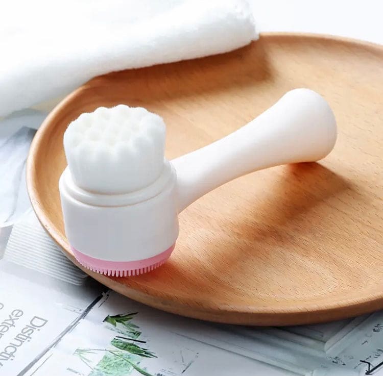 Double Sided Facial Cleanser, Silicone Face Cleansing Brush, Blackhead Removal Pore Cleaner, Exfoliator Face Massager, Silicone Face Cleansing Brush