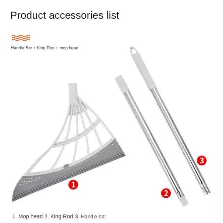 Multifunctional Magic Broom Wiper, Magic Pet Hair Cleaning Wiper mop, Silicone Mop For Cleaning Floor, Non-Stick Sweeper