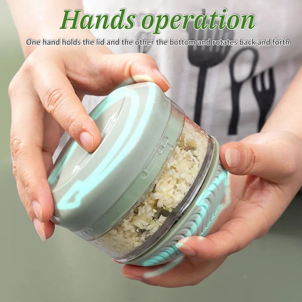 Mini Rotating Food Grinder, Manual Garlic Chopper, Mini Rotating Grinder Food Twister, Handheld Fruits Mincer, Mini Manual Food Chopper, Manual Mashed Garlic Food Processor, Multifunctional Vegetable Chopper, Mini Grinder Cutter, Household Kitchen Gadget